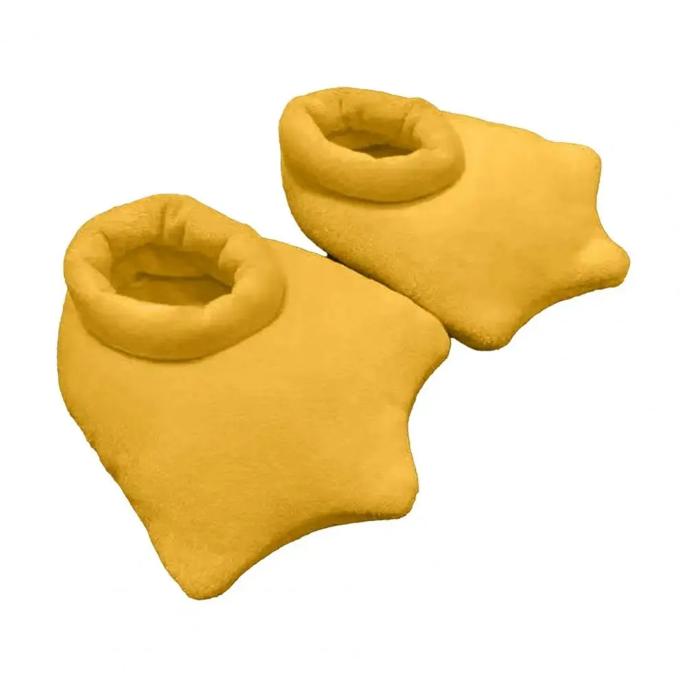 1 Pair Duck Feet Plush Slippers Unisex Cartoon Cotton Shoes Keep Warm Non-Slip Soles Ultra-Soft Cold Weather Indoor Shoes