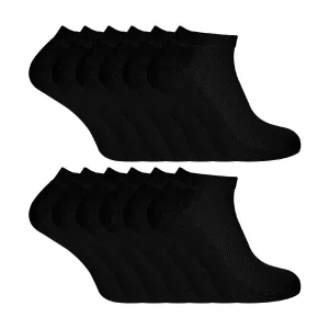 12 Pack Boys & Girls Breathable Bamboo Low Cut Running Socks