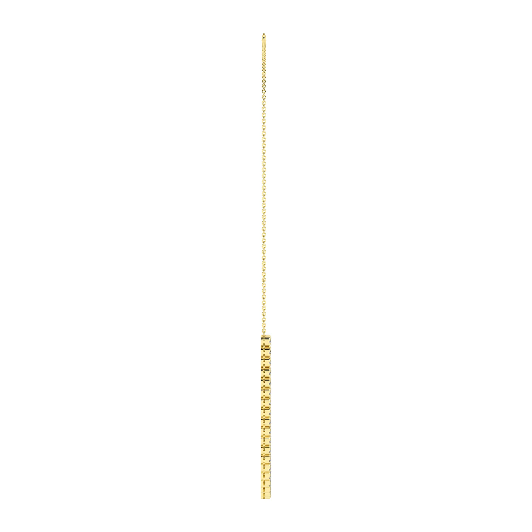2 Carat Round Lab Grown Diamond 14K Gold Half Eternity Tennis Necklace