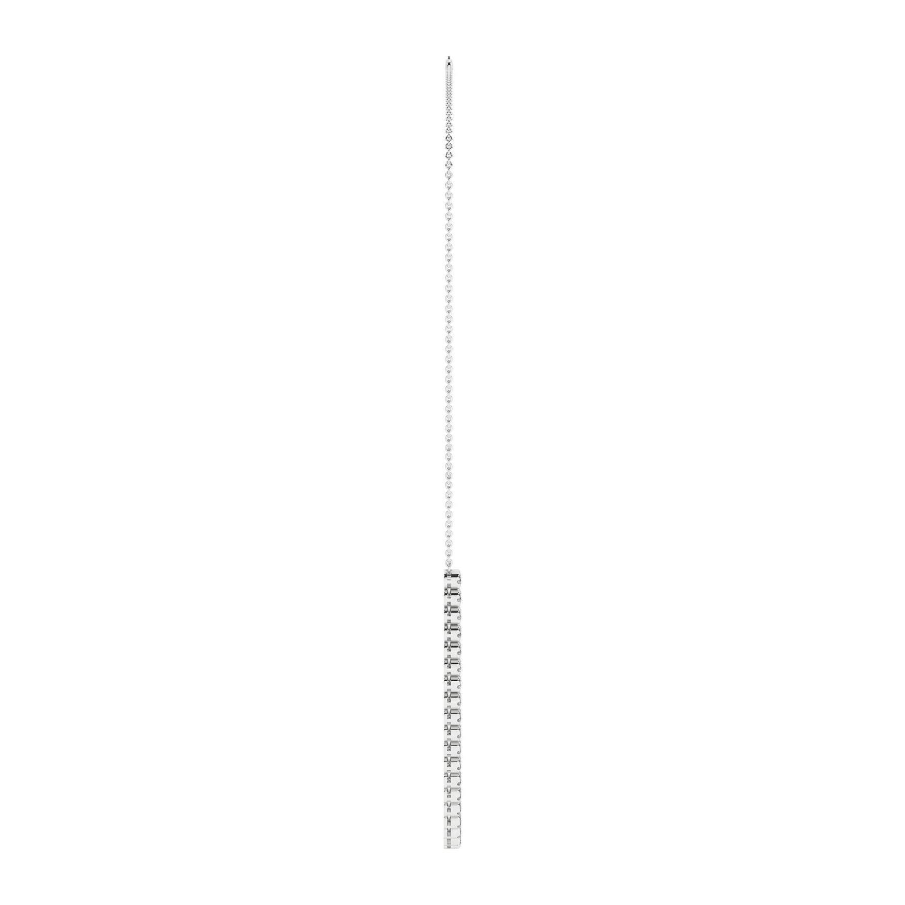 2 Carat Round Lab Grown Diamond 14K Gold Half Eternity Tennis Necklace