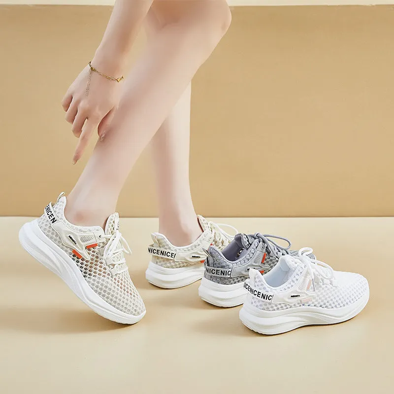 2025 ins Korean version of flying woven shoes  summer new student sports shoes fitness running casual shoes breathable FZ6612