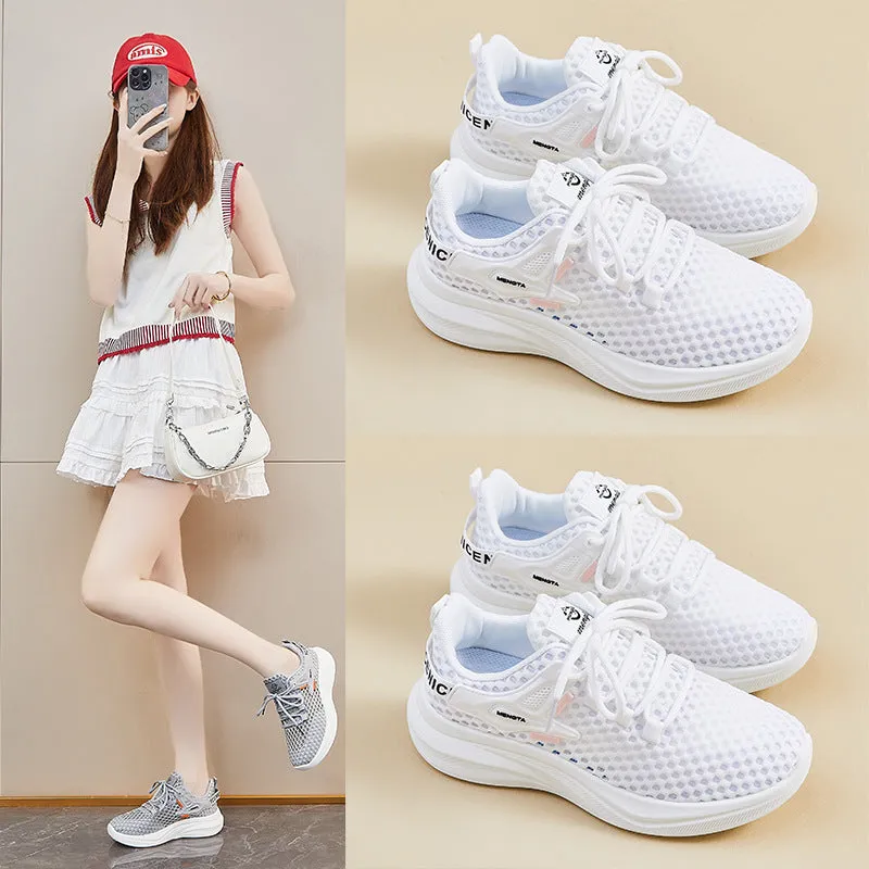 2025 ins Korean version of flying woven shoes  summer new student sports shoes fitness running casual shoes breathable FZ6612
