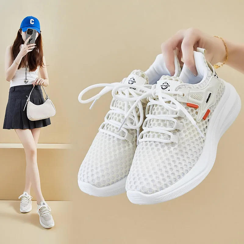 2025 ins Korean version of flying woven shoes  summer new student sports shoes fitness running casual shoes breathable FZ6612