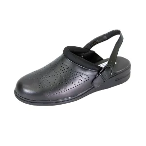 24 HOUR COMFORT Carrie Women's Wide Width Leather Slingback Clogs