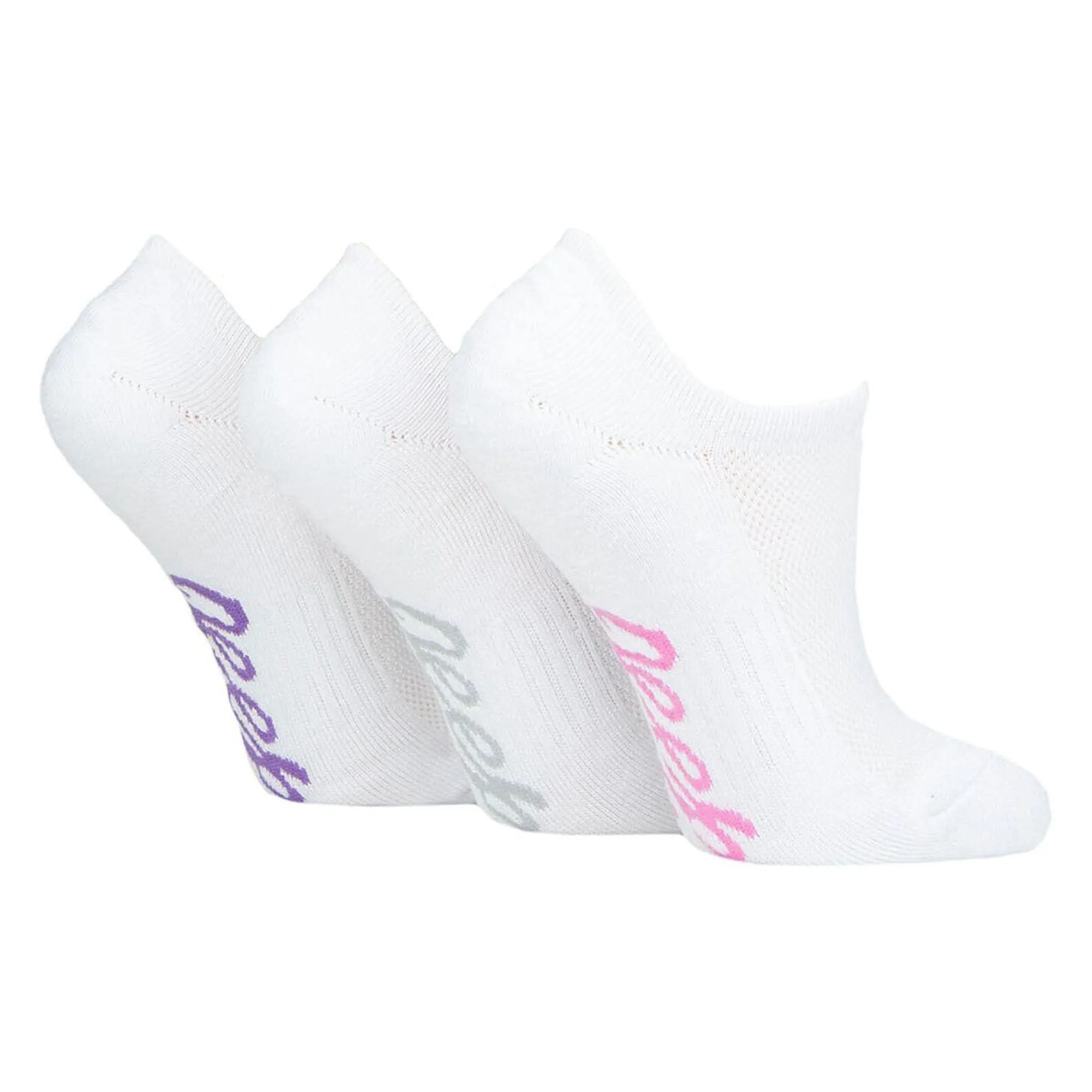 3 Pack Ladies Anti Blister Bamboo No Show Socks with Non Slip Heel Grip