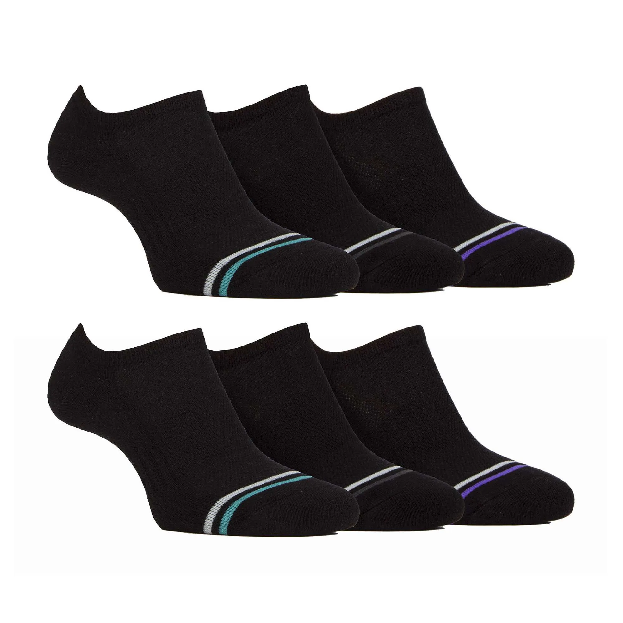 6 Pack Mens Soft Breathable Bamboo No Show Socks