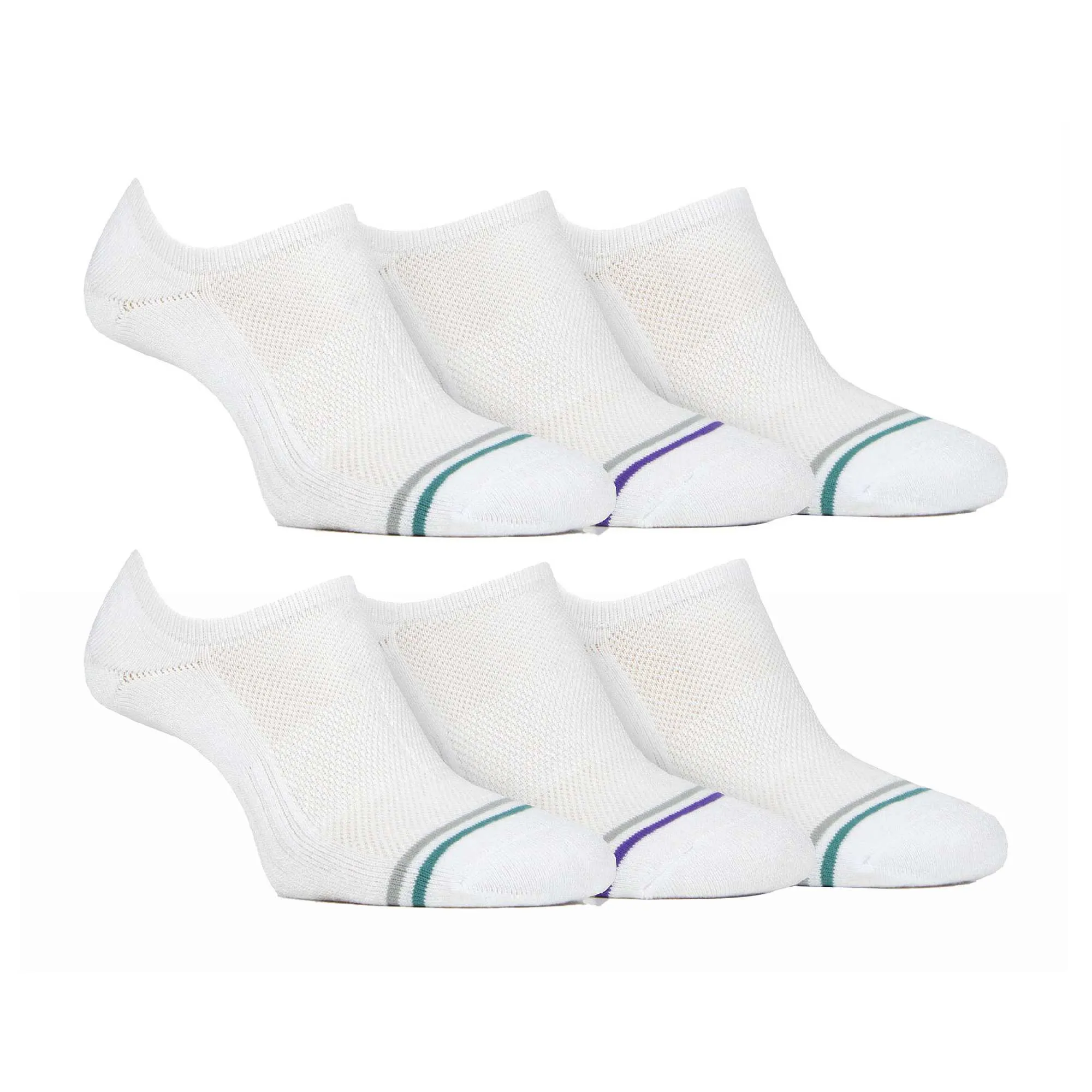 6 Pack Mens Soft Breathable Bamboo No Show Socks