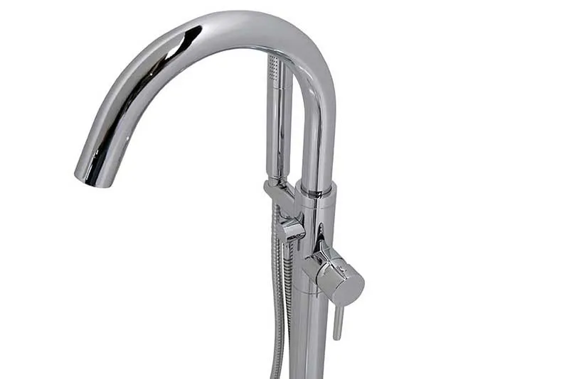 Anzzi Stratus 5.6 ft. Acrylic Freestanding Non-Whirlpool Bathtub in White and Kros Series Faucet in Chrome
