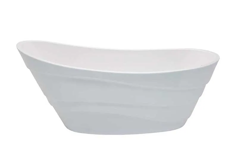 Anzzi Stratus 5.6 ft. Acrylic Freestanding Non-Whirlpool Bathtub in White and Sens Series Faucet in Chrome