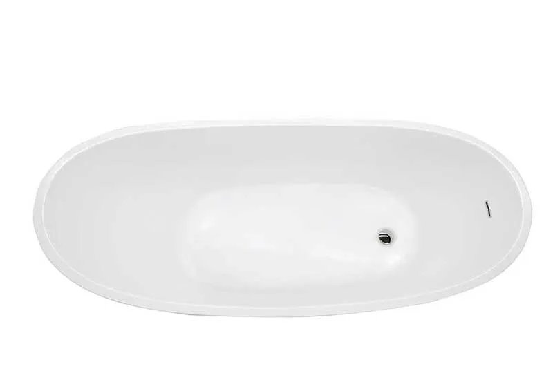 Anzzi Stratus 5.6 ft. Acrylic Freestanding Non-Whirlpool Bathtub in White and Sens Series Faucet in Chrome