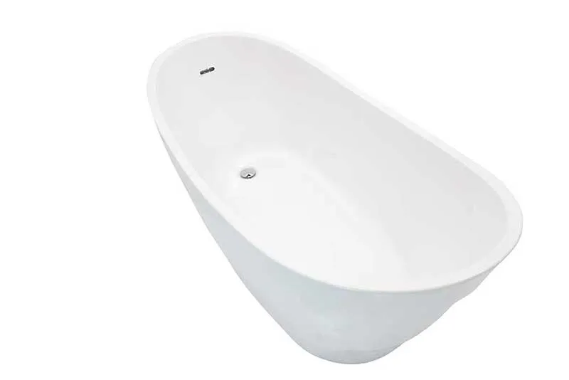Anzzi Stratus 5.6 ft. Acrylic Freestanding Non-Whirlpool Bathtub in White and Sens Series Faucet in Chrome