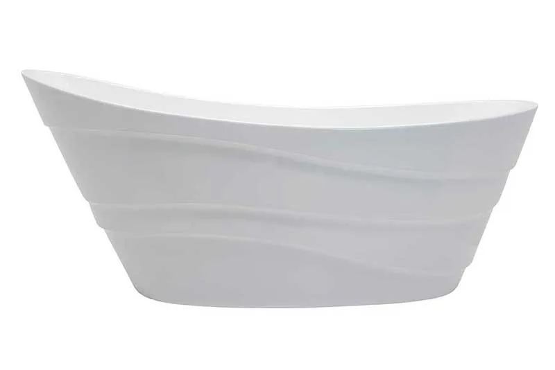 Anzzi Stratus 67 in. One Piece Acrylic Freestanding Bathtub in Glossy White
