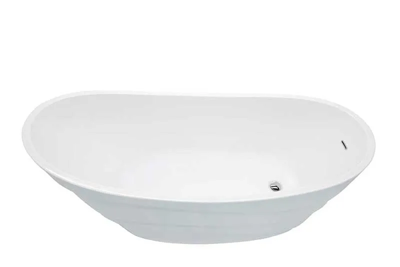 Anzzi Stratus 67 in. One Piece Acrylic Freestanding Bathtub in Glossy White
