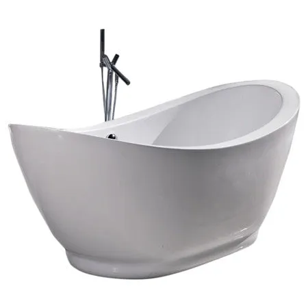 Aquatica PureScape 65" x 30" Freestanding Acrylic Slipper Tub