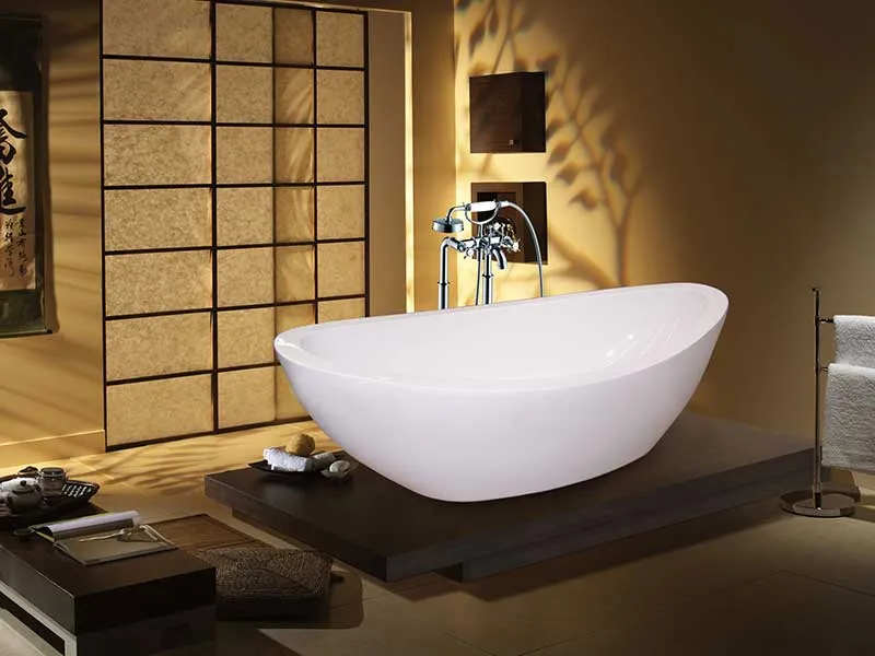 Aquatica PureScape 75" x 38" Freestanding Acrylic Slipper Tub