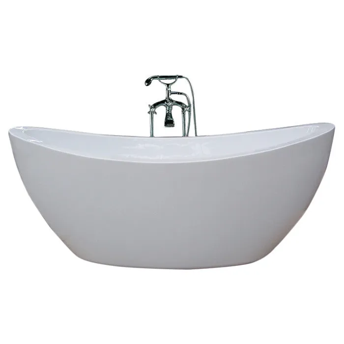 Aquatica PureScape 75" x 38" Freestanding Acrylic Slipper Tub