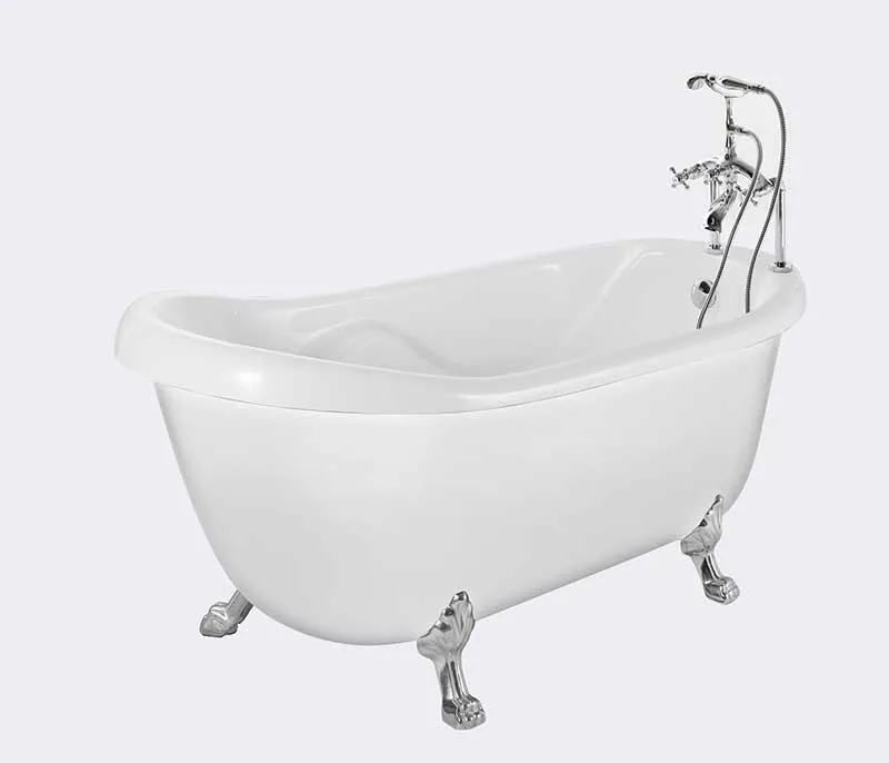 Aston 67" x 35" Acrylic Claw Foot Slipper Tub