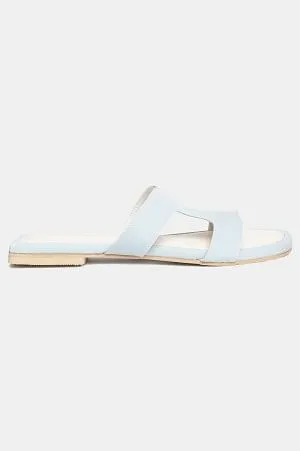 Aurelia Navy Colourblocked Square Toe Flat-Zmariam