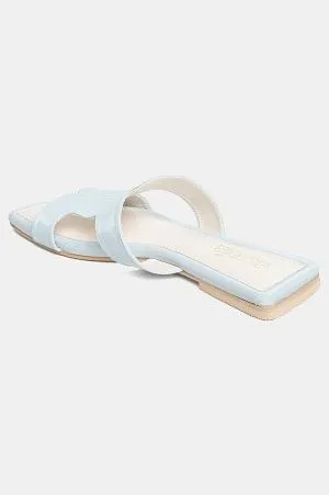 Aurelia Navy Colourblocked Square Toe Flat-Zmariam