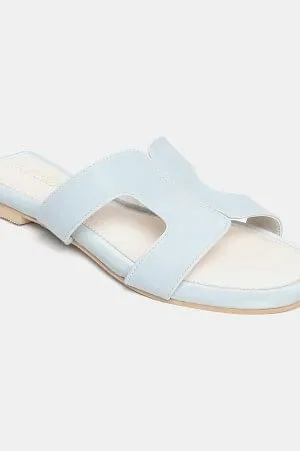 Aurelia Navy Colourblocked Square Toe Flat-Zmariam