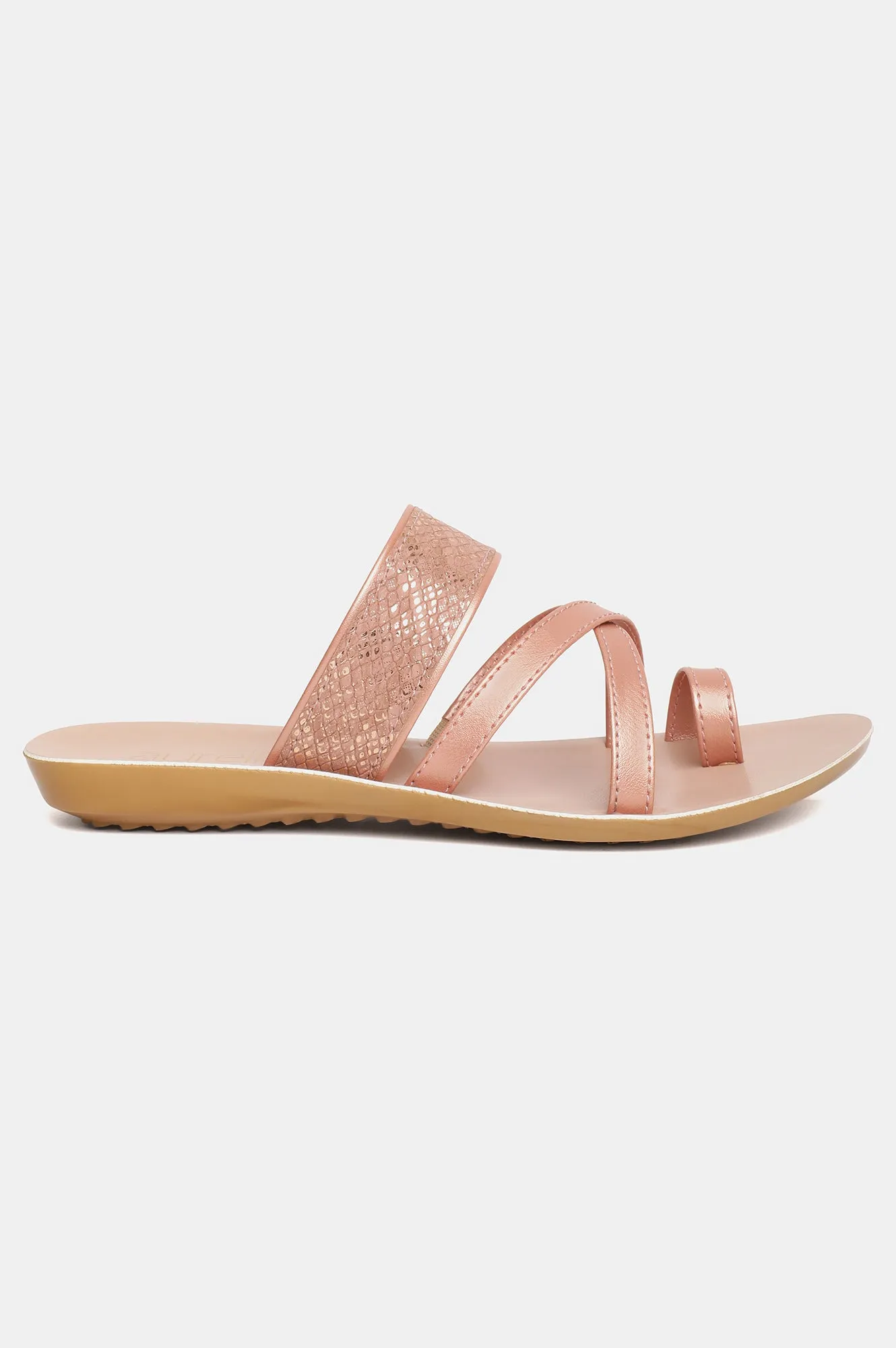 Aurelia Textured Almond Toe Flat-Zkimber