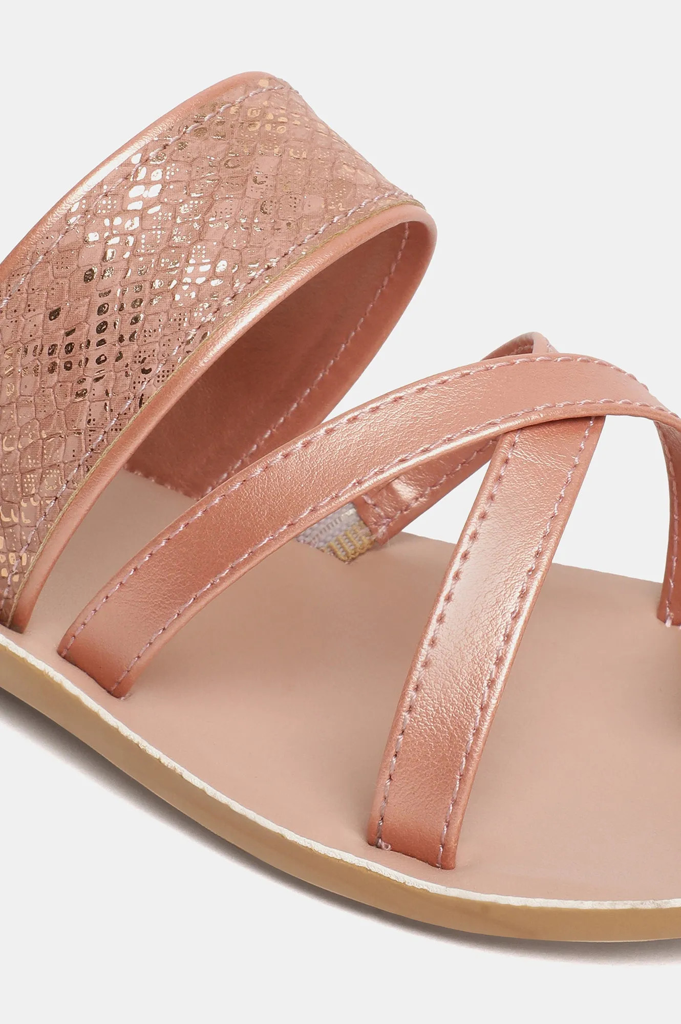 Aurelia Textured Almond Toe Flat-Zkimber