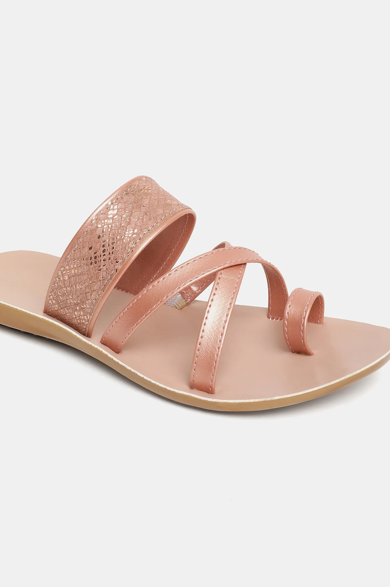 Aurelia Textured Almond Toe Flat-Zkimber