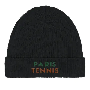 Beanie Paris Tennis 1  - Cotton Bio, Embroidered Design