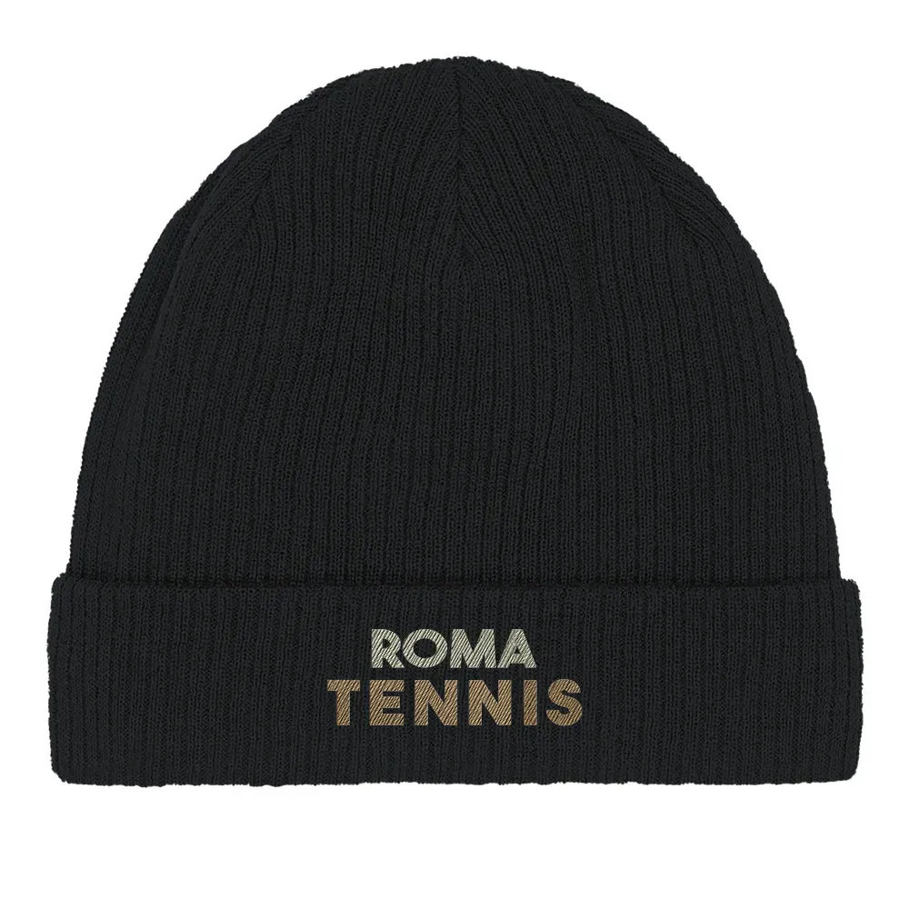 Beanie Roma Tennis 2  - Cotton Bio, Embroidered Design