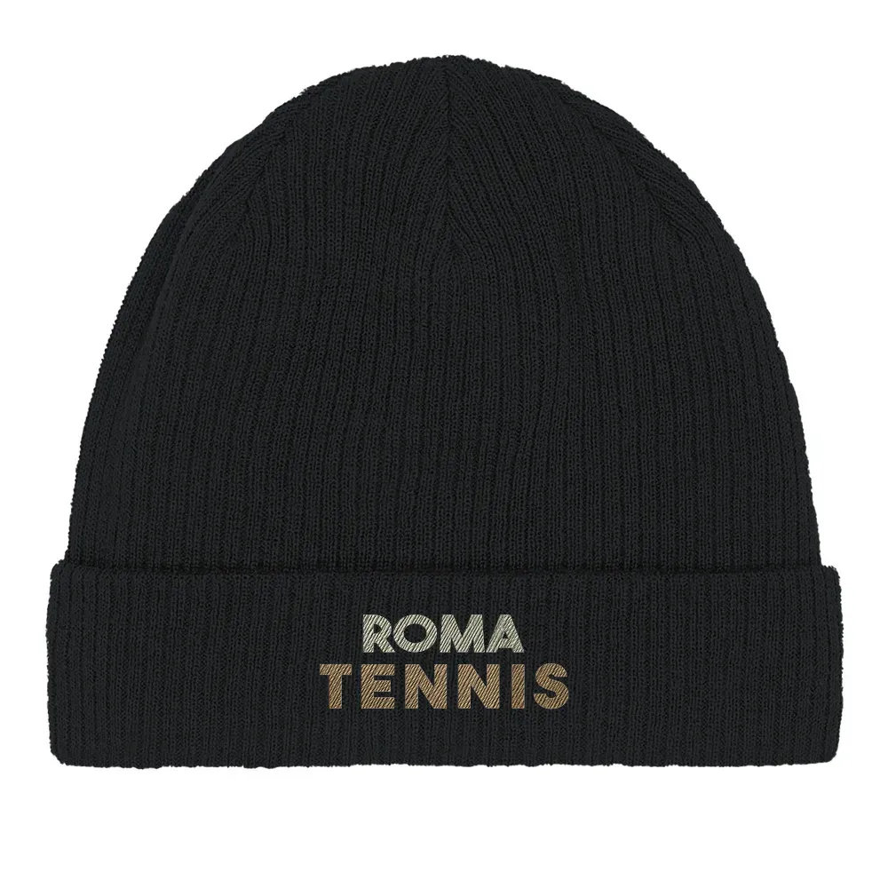 Beanie Roma Tennis 2  - Cotton Bio, Embroidered Design