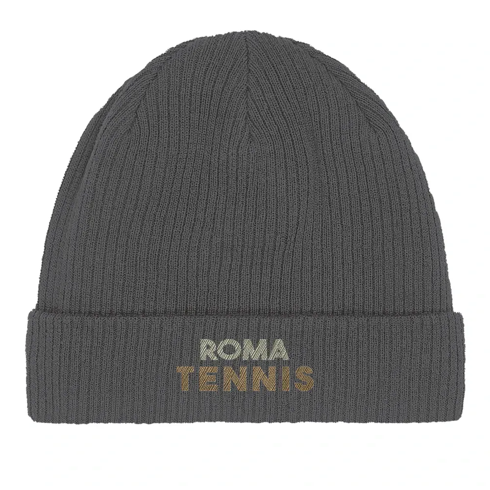 Beanie Roma Tennis 2  - Cotton Bio, Embroidered Design