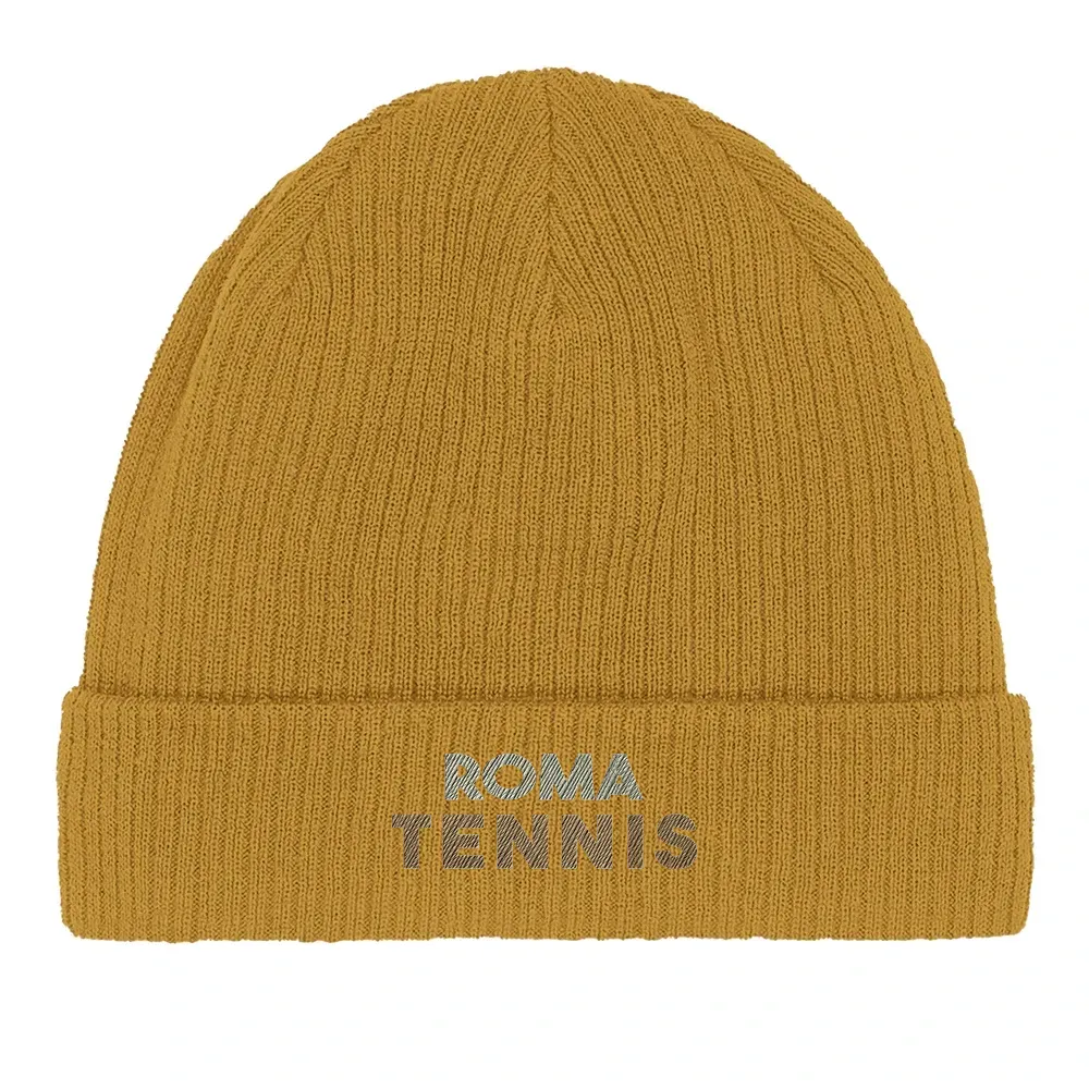 Beanie Roma Tennis 2  - Cotton Bio, Embroidered Design