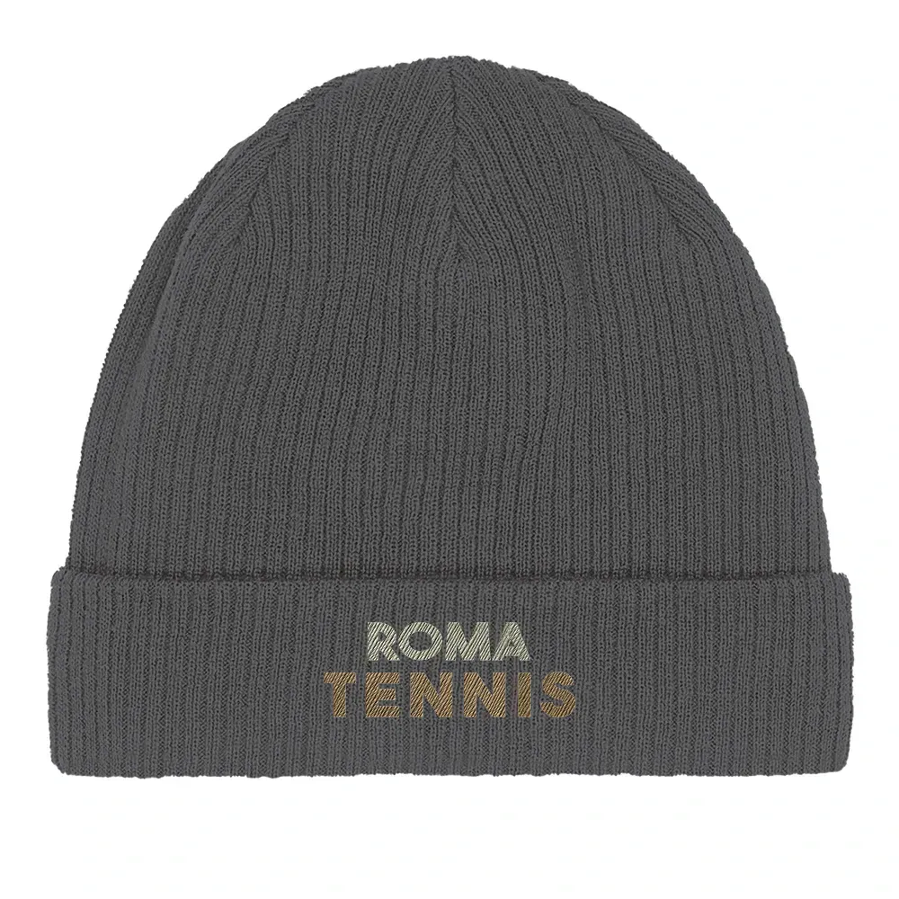 Beanie Roma Tennis 2  - Cotton Bio, Embroidered Design