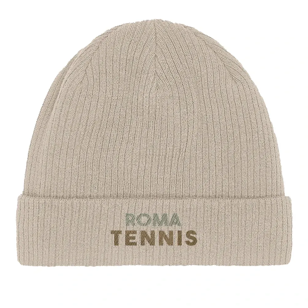 Beanie Roma Tennis 2  - Cotton Bio, Embroidered Design