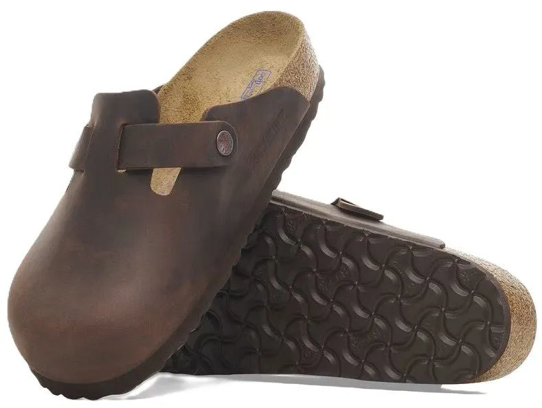 Birkenstock Boston Clog - Habana Oiled Leather  | Soft Footbed