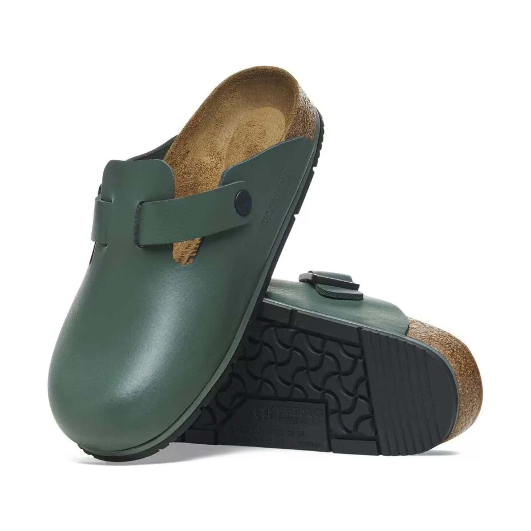 Birkenstock Boston Pro - Green Leather