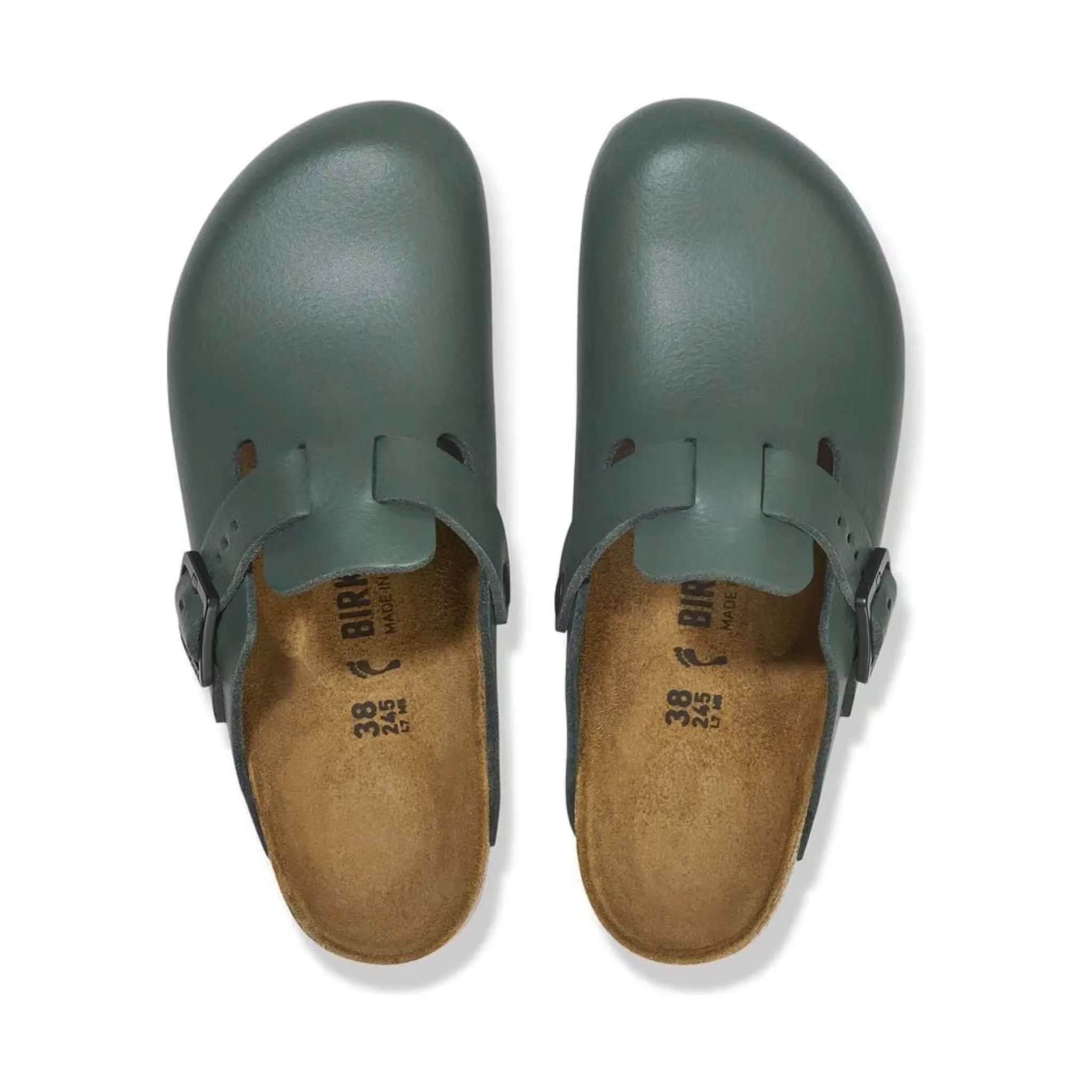 Birkenstock Boston Pro - Green Leather