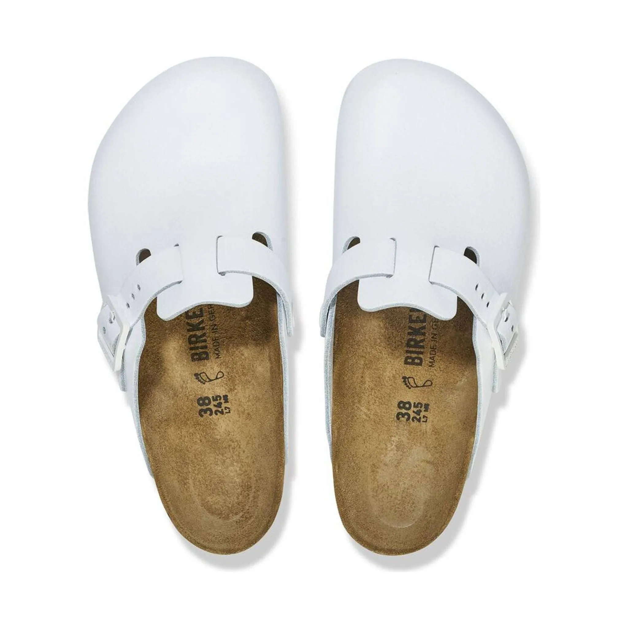 Birkenstock Boston Pro - White Leather