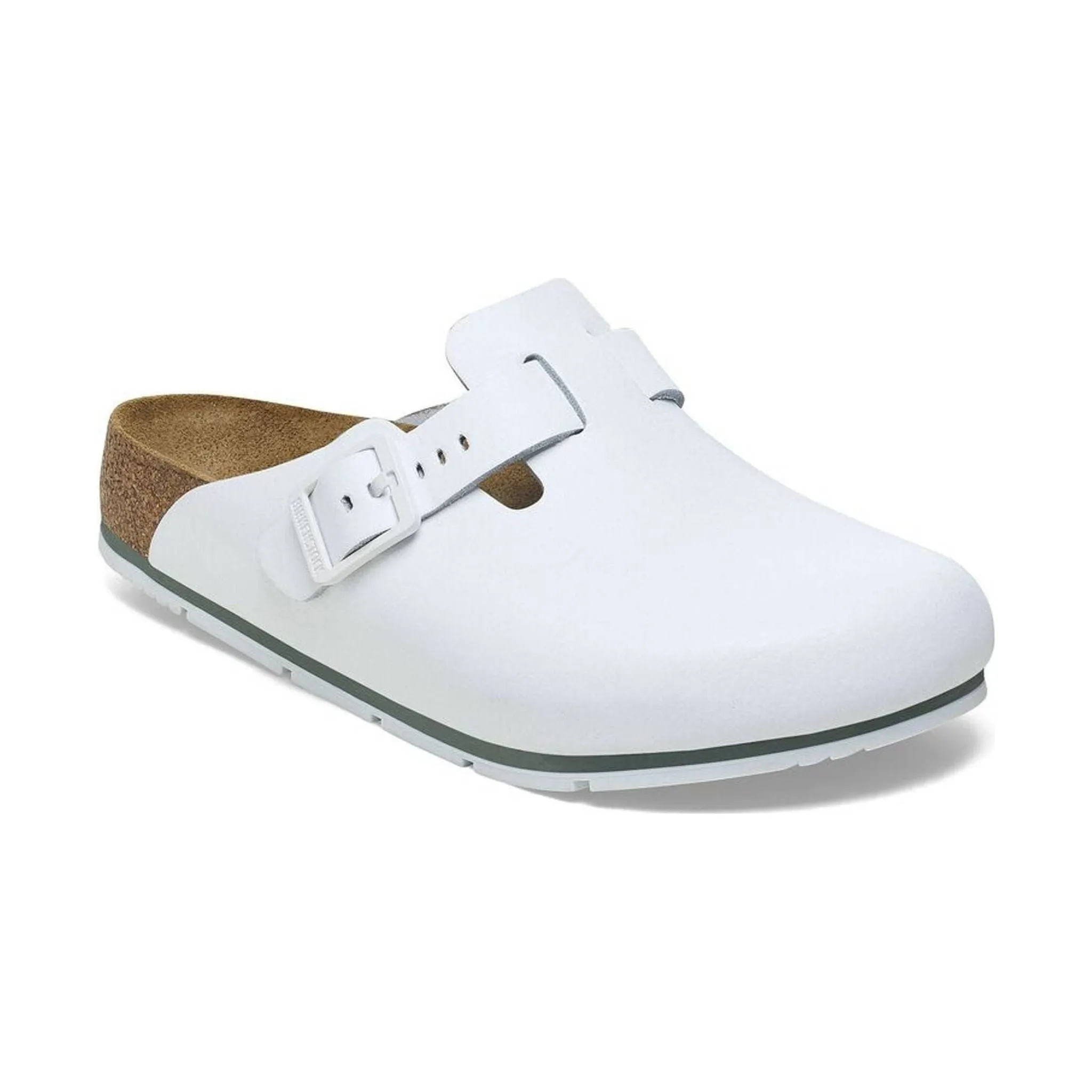 Birkenstock Boston Pro - White Leather
