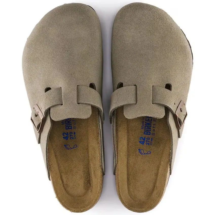 Birkenstock - Boston Soft Footbed Suede Leather - Taupe