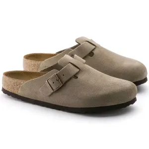Birkenstock - Boston Soft Footbed Suede Leather - Taupe