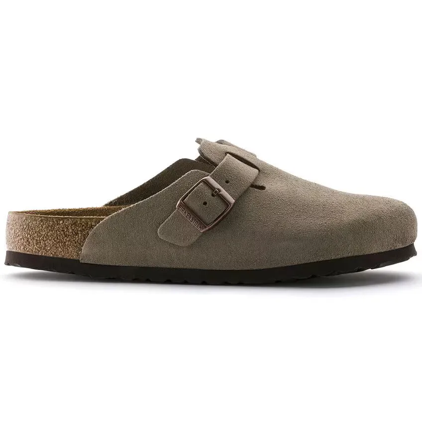 Birkenstock - Boston Soft Footbed Suede Leather - Taupe