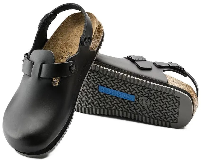 Birkenstock Tokio Super Grip Clog - Black Leather | Comfortable Cork Footbed