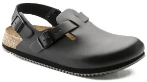 Birkenstock Tokio Super Grip Clog - Black Leather | Comfortable Cork Footbed