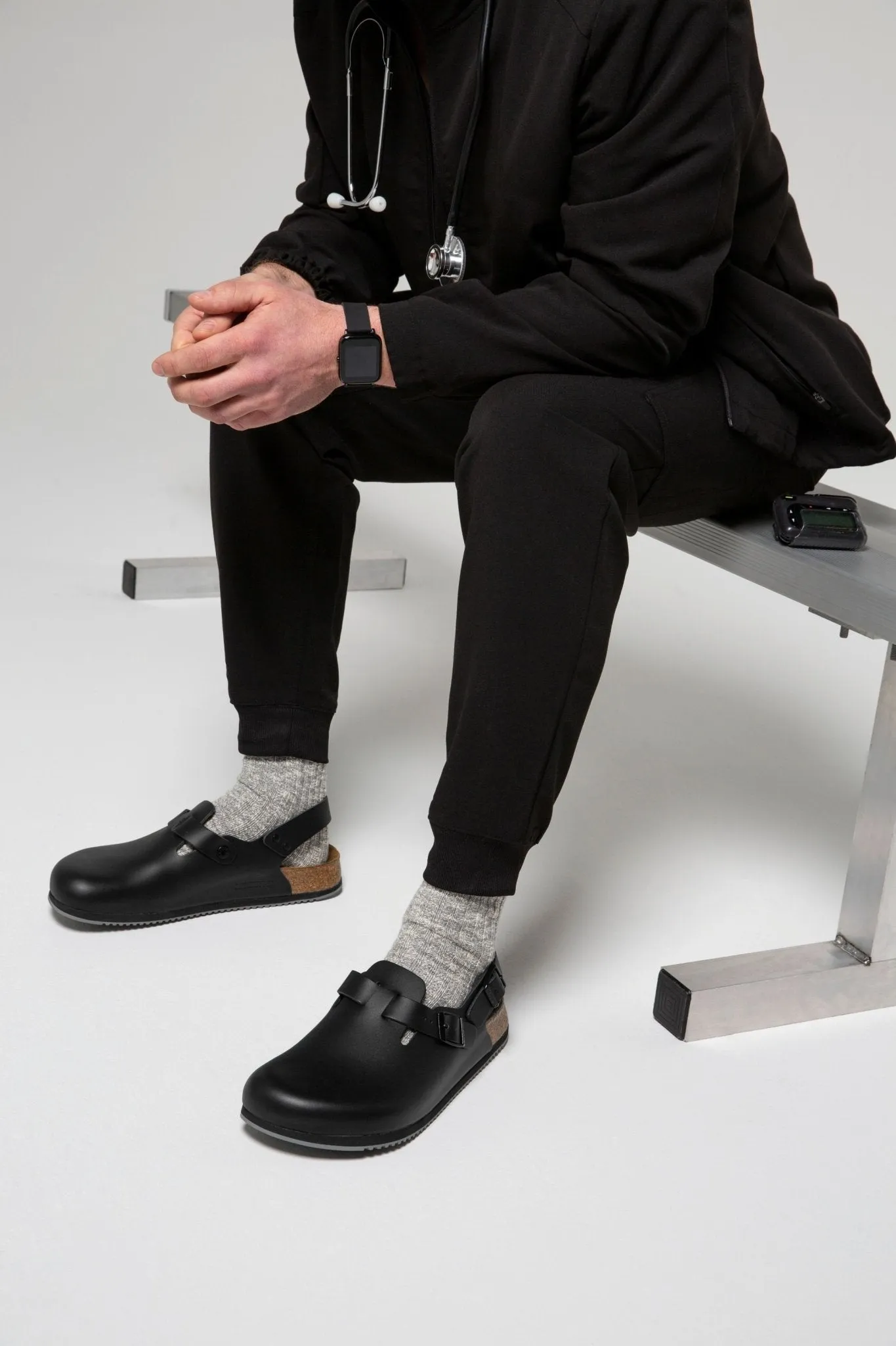 Birkenstock Tokio Super Grip Clog - Black Leather | Comfortable Cork Footbed