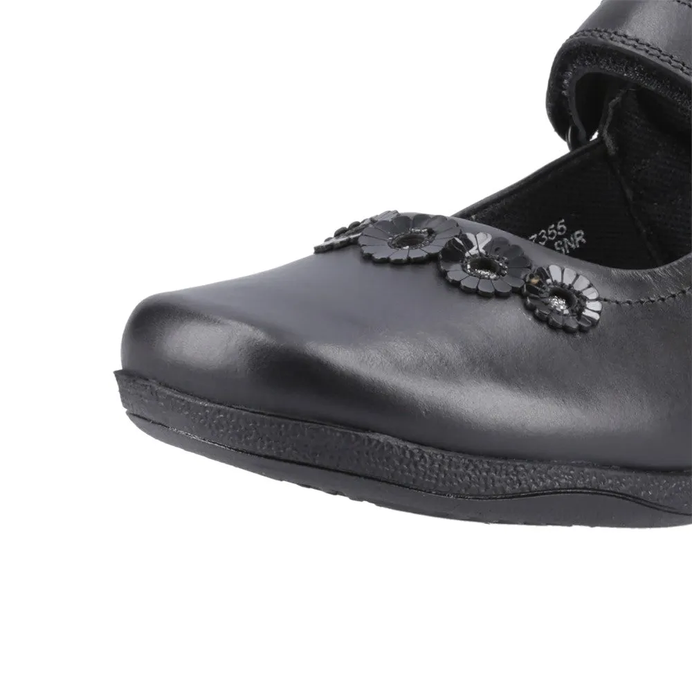 Black Christina Senior School Shoes