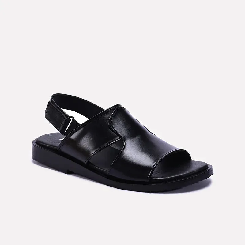 Black Leather Sandals 0141043