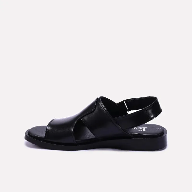 Black Leather Sandals 0141043