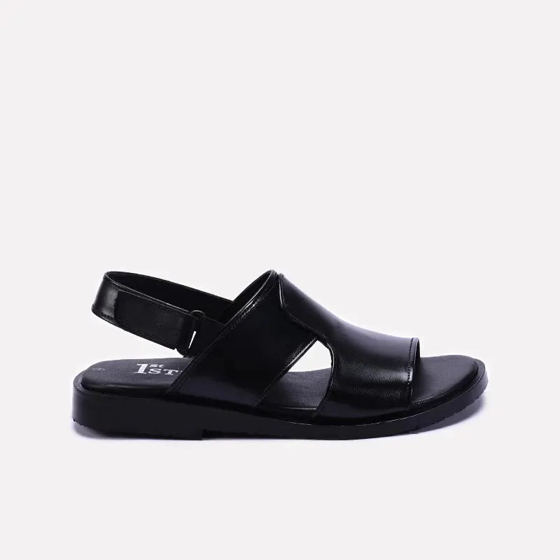 Black Leather Sandals 0141043