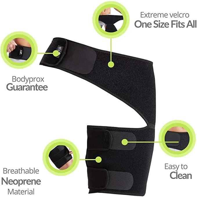 BodyproX Groin Wrap, Adjustable Support for Hip, Groin, Hamstring, Thigh, and Sciatic Nerve Pain Relief